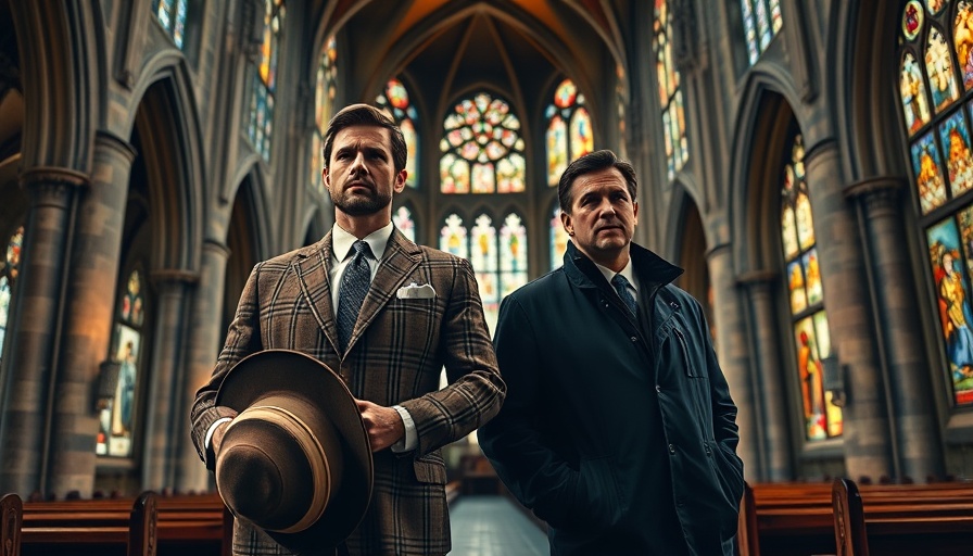 Scene from Wake Up Dead Man: A Knives Out Mystery in a grand church.