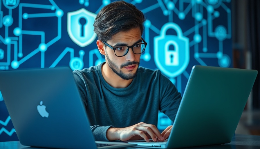 Person using a datenschutzfreundliche Browser with digital security icons.