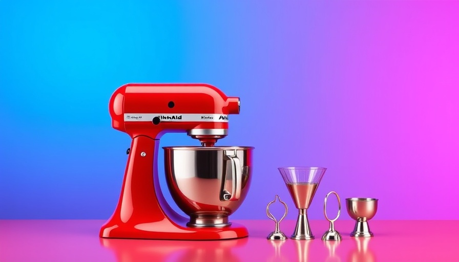 KitchenAid Artisan 5KSM185PS in vibrant red with accessories.