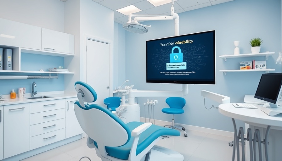 Sicherheitslücke Zahnarztpraxen warning on dental office computer.