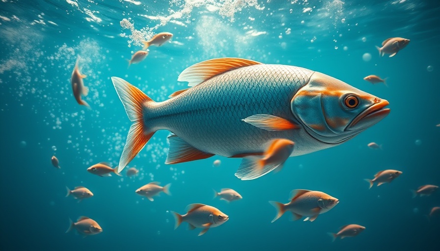 Tuna swimming underwater in Nord- and Ostsee waters.