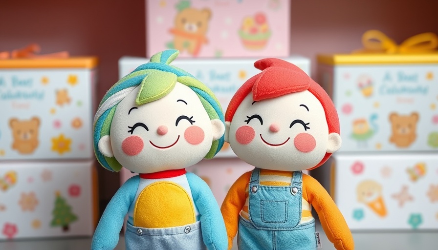 Wicked Puzzles und Plüschfiguren: colorful plush dolls and boxes.