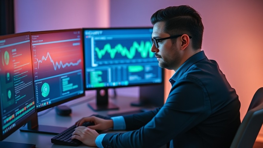 Professioneller Systemadministrator überwacht IT-Sicherheit mit Sicherheitssoftware.