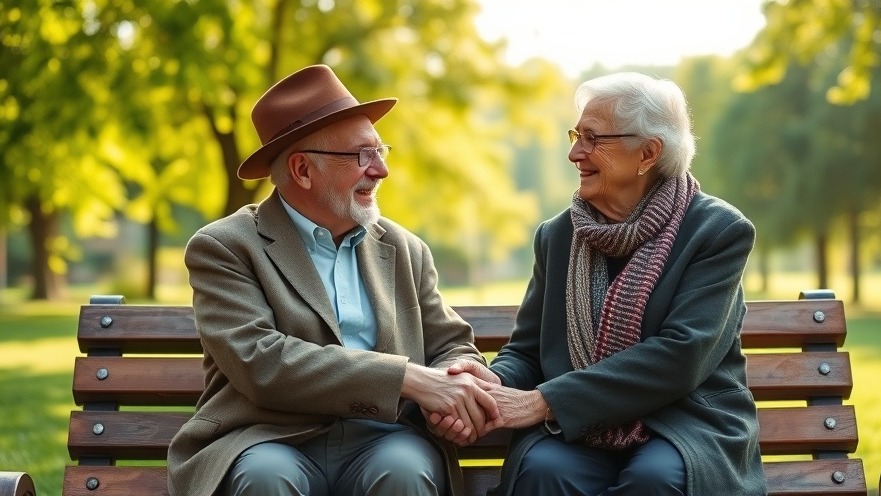 Elderly Jewish couple showcases Resilienz in Beziehungen in a sunlit park.