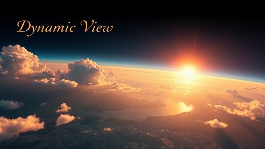 Dynamische Hintergrundbilder of Earth’s surface with elegant 'Dynamic View' text.