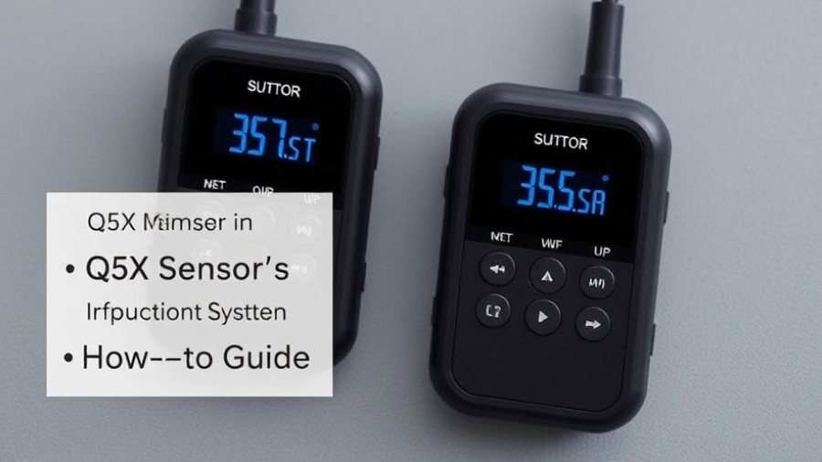 Guideline for configuring Q5X sensor devices with How-to Guide banner.