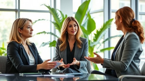 Women in an office participating in workplace wellness programs that actually work.