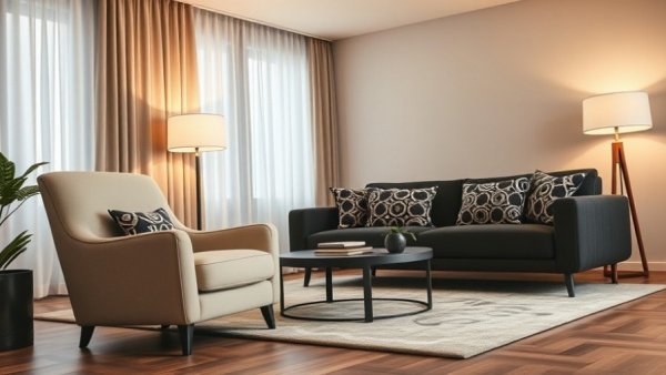 Modern living room for homeowners in Fairfield County Connecticut, stylish ambiance.