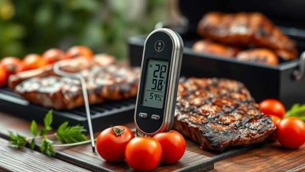 Modern digital meat thermometer for Christmas gift ideas for food lovers.
