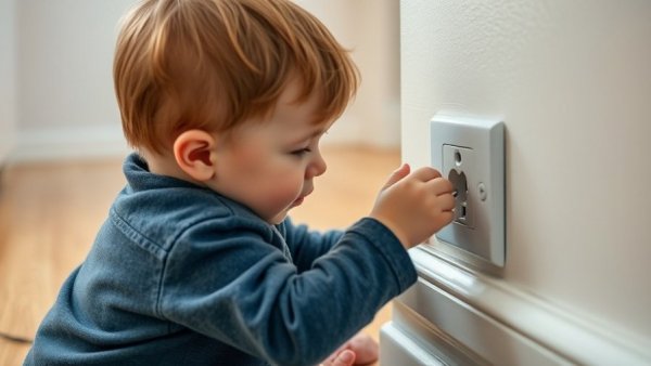 Electrical Safety Inspections in Connecticut - toddler near an outlet at home.