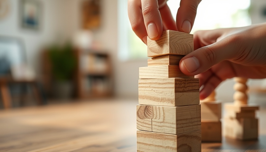 Hand removing block from tower symbolizing small risks for homeowners.