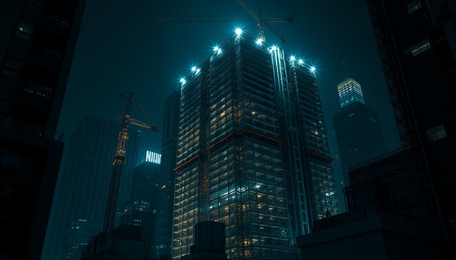 Impact of modern technologies on construction industry at night