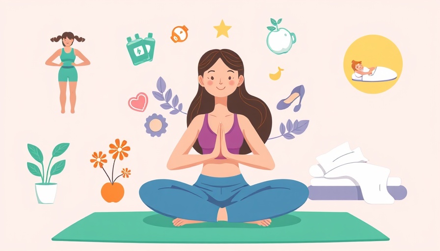WutawHealth Wellness illustrated concept highlighting fitness, nutrition, mental health, sleep.