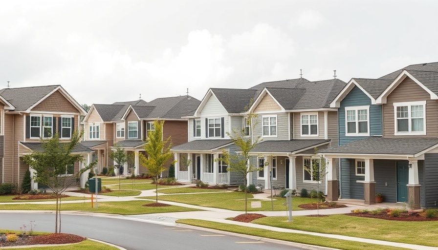 Suburban homes showcasing seasonal foundation care with neat gardens.