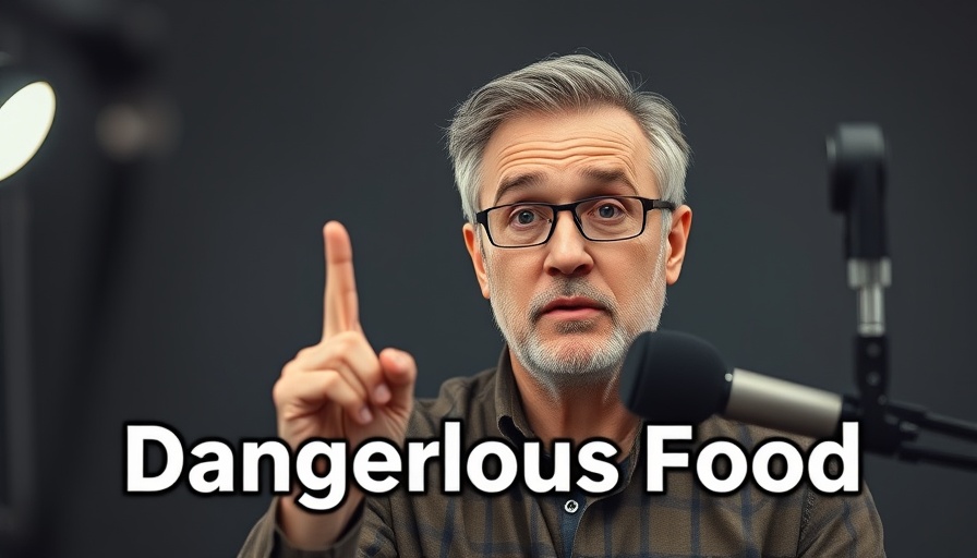 Middle-aged man discussing most dangerous food for your body.