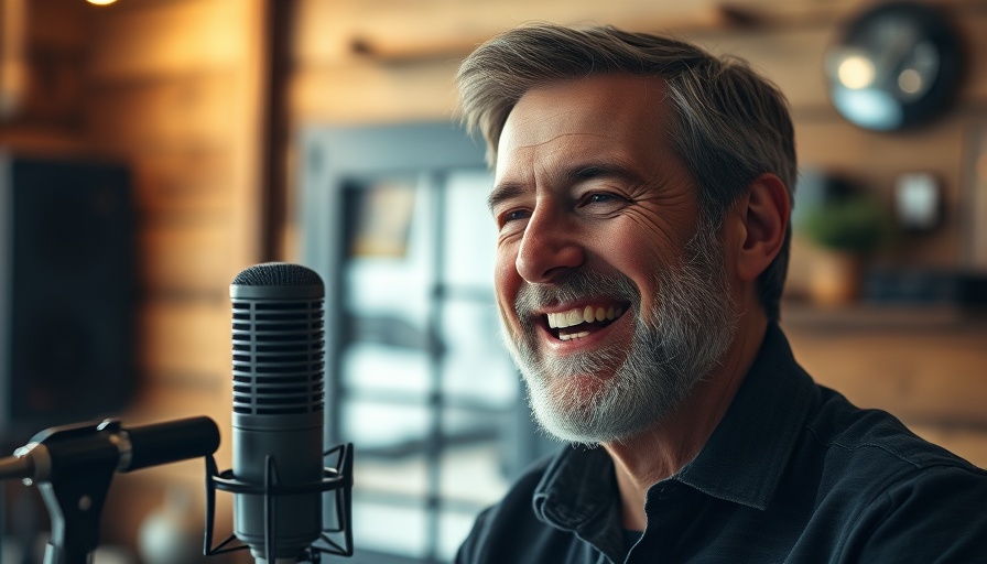 Middle-aged man discussing sleep supplements in a studio setting.