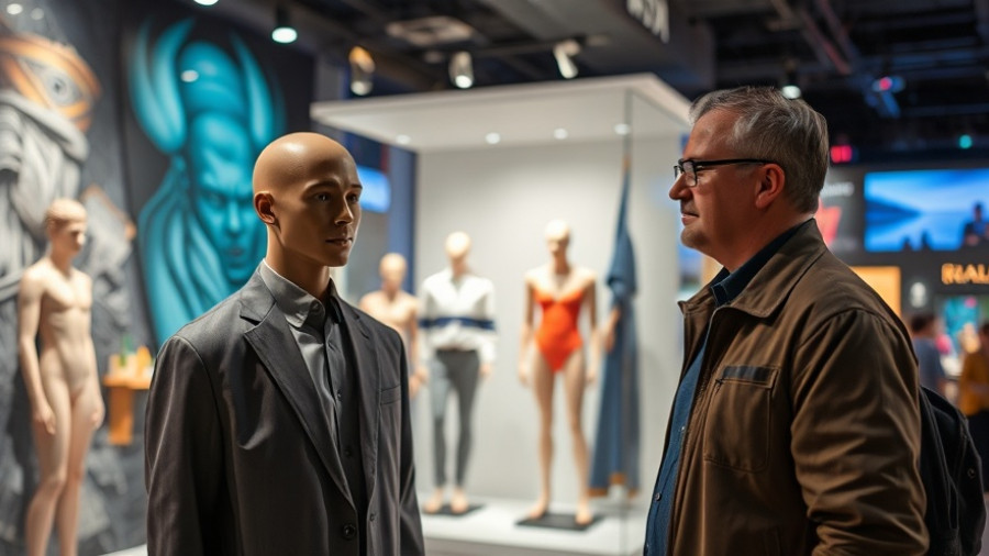 Biohacking through art: man explaining a creative installation.