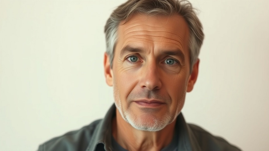Middle-aged man with neutral expression, discussing the best vitamin for arthritis.