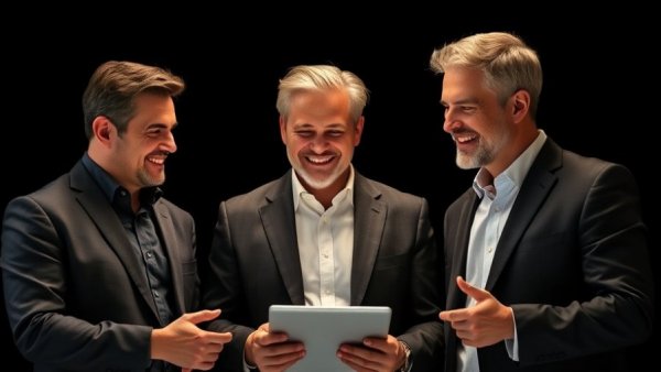 Prominent experts discussing Energy and AI Race, confident smiles.