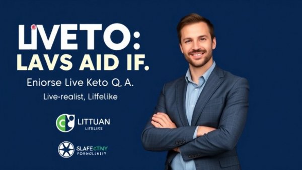 Confident man promoting a live Q&A session on keto and IF.