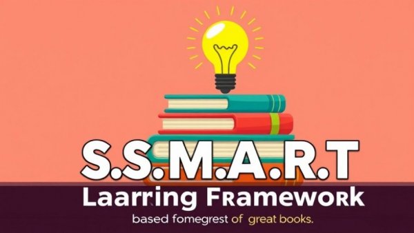S.M.A.R.T. Learning Framework with books and lightbulb illustration.