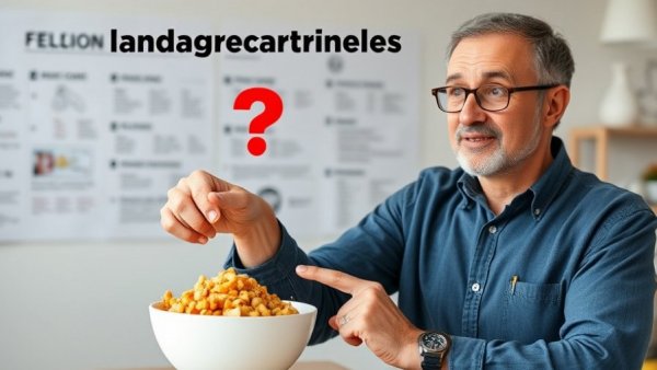 Dangerous carbohydrate sugar discussion image with question mark bowl, education setup.