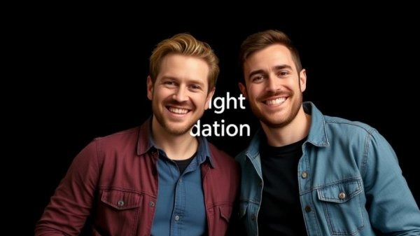 Promotional image featuring 'Twilight Sedation' with smiling men on a black background.