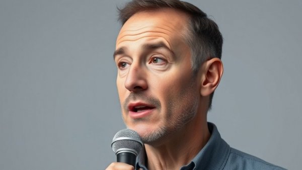 Middle-aged man discussing benefits of drinking lemon cucumber water, clear speech.