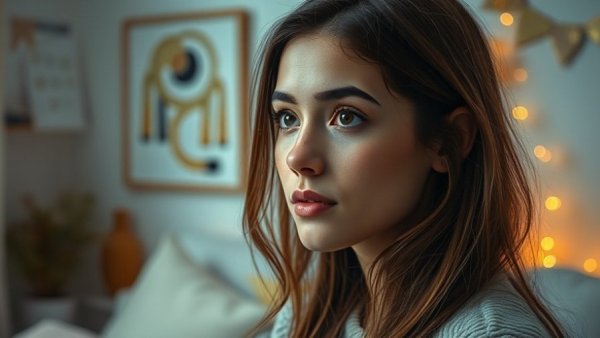 Focused young woman in cozy setting, illustrating productivity life hacks for 2026.