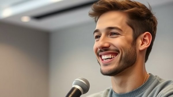 Young man discusses a simple habit that transforms relationships during an interview.