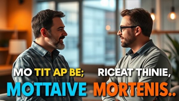 Two men discussing motivation with 'STOP HOLDING BACK' text overlay.