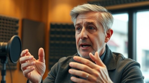 Middle-aged man in an interview discussing cold plunging benefits.