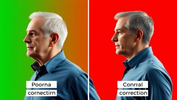 Fix Your Posture in Minutes: Before and after posture comparison.