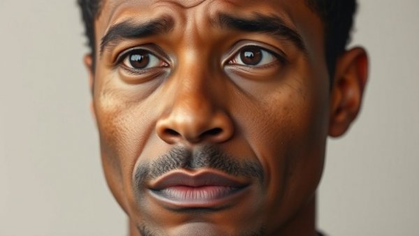 Close-up image of a man expressing thoughtfulness, 'ETHIC' text.