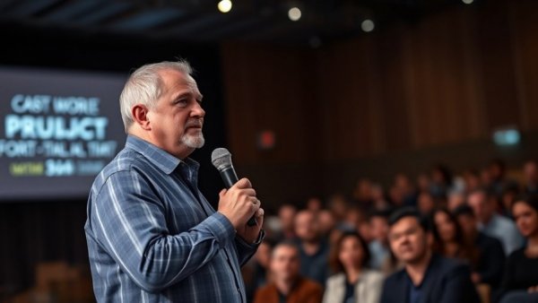 How Oral Health Impacts the Immune System: Confident speaker on stage discussing health.