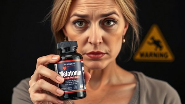 Woman questioning long-term melatonin use and heart health effects.