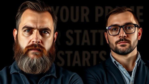 Two men with bold text 'YOUR PRIME STARTS NOW', importance of secure attachment in relationships.