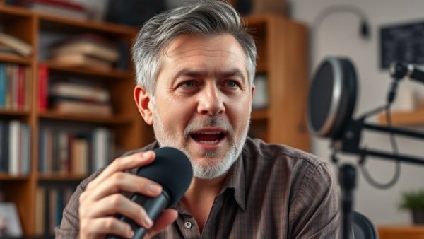 Middle-aged man in podcast studio discussing why diets stop working.