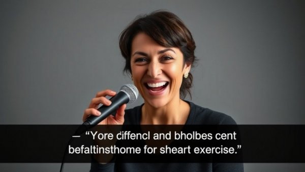 Woman in podcast discussing exercise snacks for longevity.