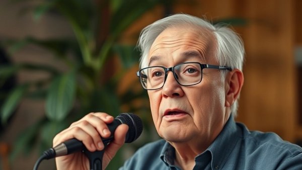 Older man inside with glasses talking about ergogenic health.