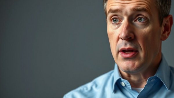 Serious man discussing most dangerous thing for your heart.