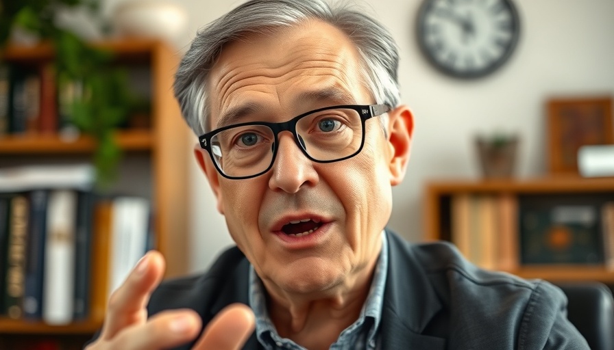 Man in a home office discussing mitochondria and body energy allocation.