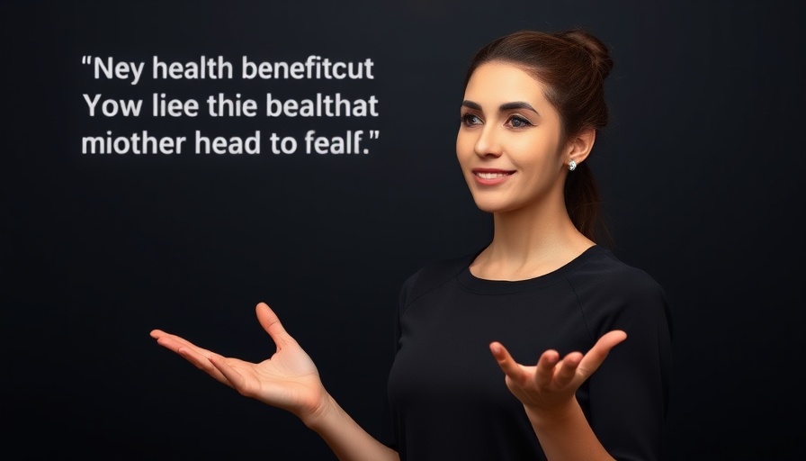 Woman discussing essential supplements for aging parents with quote in background.