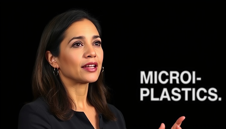 Woman discusses microplastics awareness, emphasizing plastic in gum.