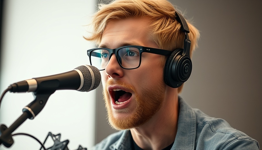Blonde man speaking in podcast about protecting your GABA levels naturally.