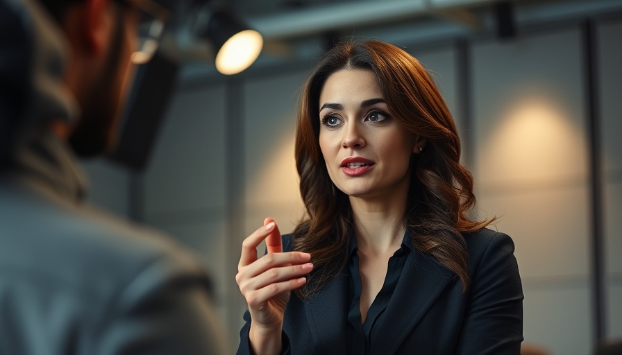 Confident woman discussing planning for death in interview.