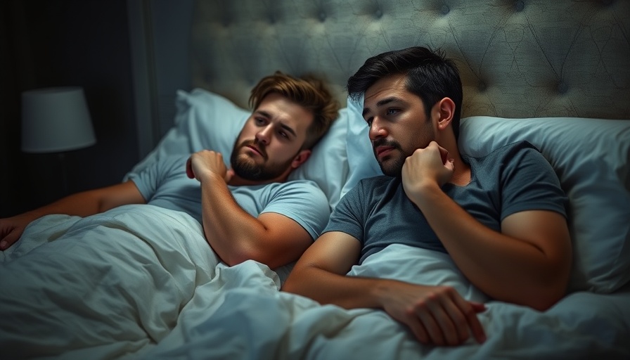 Couple lying awake at night, looking thoughtful, maybe due to worries.