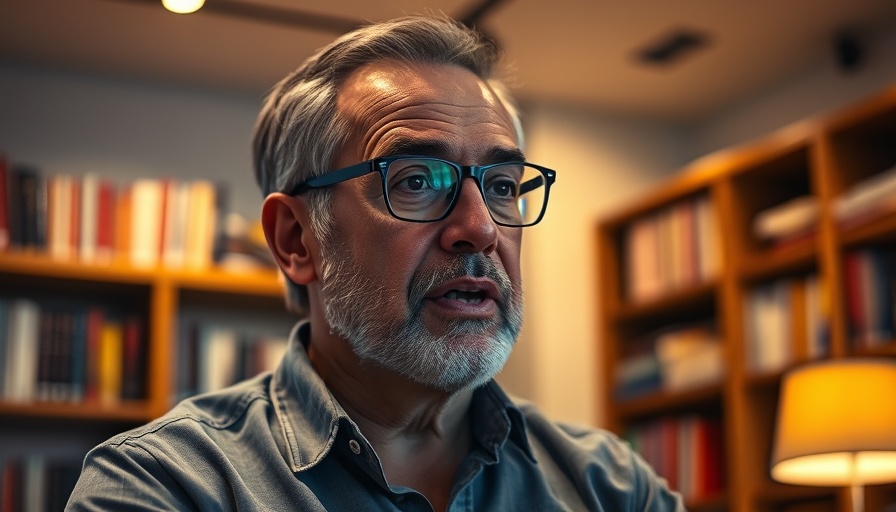Engaging speaker in a modern room discussing energy.