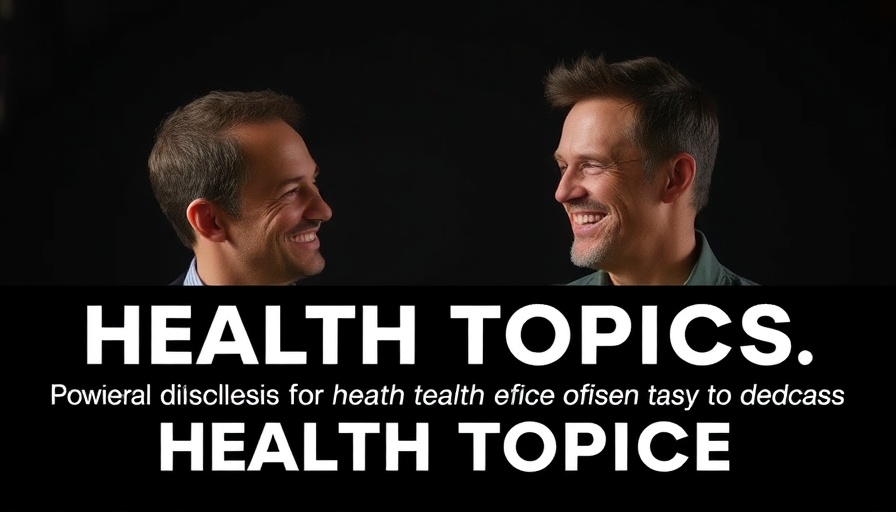 Two men discussing autoimmune disease and oral health on a health podcast.