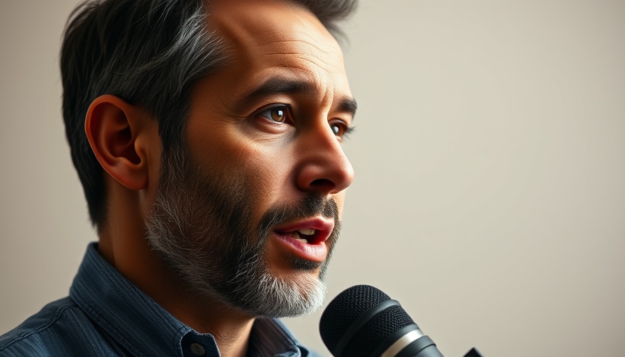 Man discussing science-backed supplements that work, studio setting